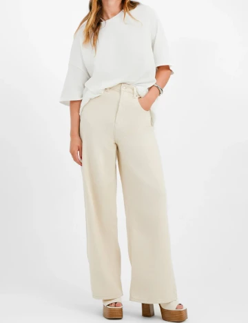 Pantaloni Top Shop, ecru Alb