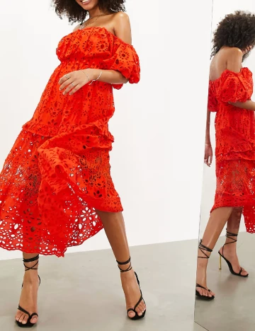 Rochie medie ASOS, portocaliu