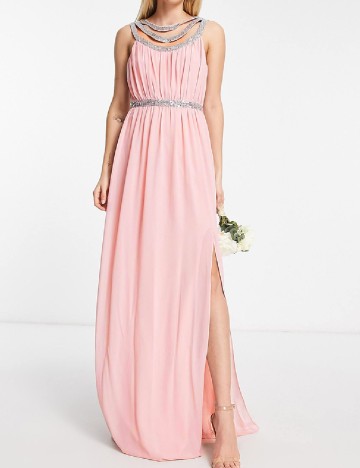 
						Rochie lunga TFNC London, roz