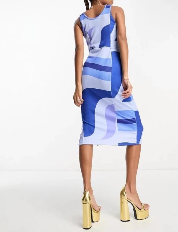 Rochie medie Rebellious, albastru Albastru