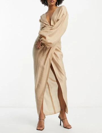 Rochie lunga ASOS, crem