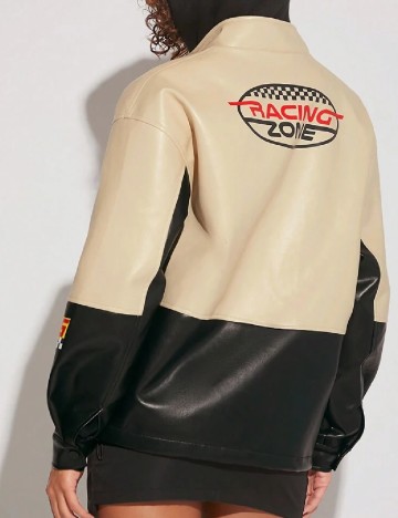 Jacheta SHEIN, crem/negru