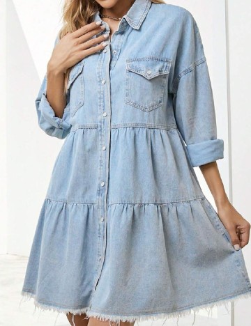 Rochie scurta SHEIN, bleu