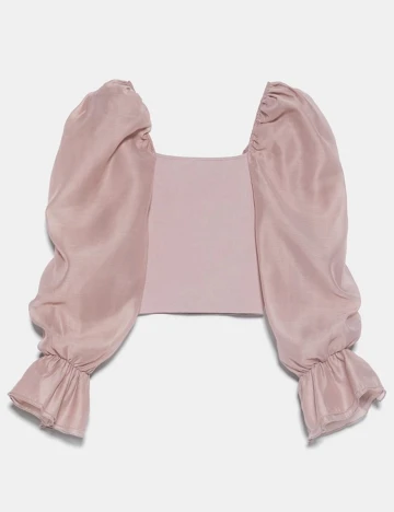 Top Zara, roz pudra inchis, L Roz