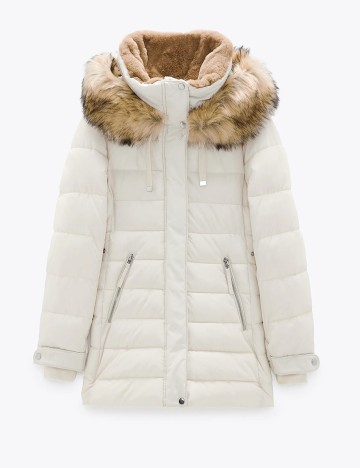 Geaca Zara, alb, XS