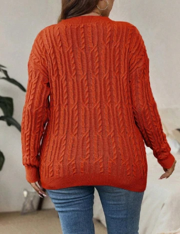 Pulover SHEIN CURVE, portocaliu