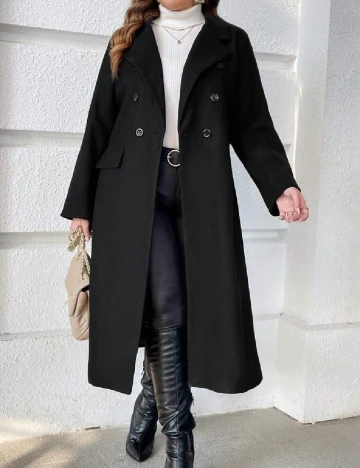 Palton SHEIN CURVE, negru Negru
