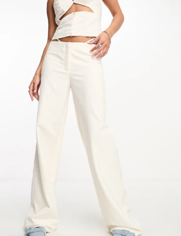 Pantaloni KYO, alb