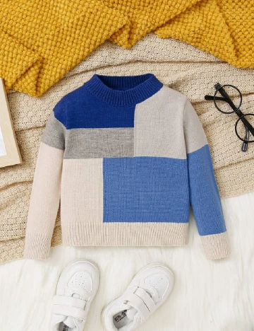 Pulover Shein Kids, albastru Albastru