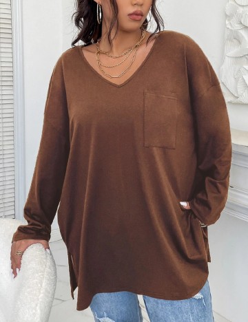 
						Bluza SHEIN CURVE, maro