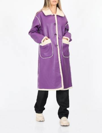 
						Palton reversibil No-l-ita, mov