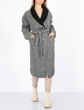 
						Palton reversibil No-l-ita, alb/negru