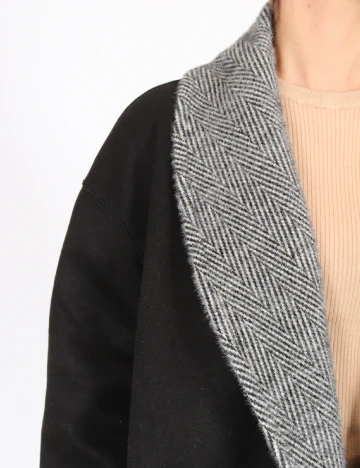 Palton reversibil No-l-ita, alb/negru
