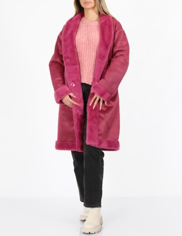 
						Palton reversibil No-l-ita, roz