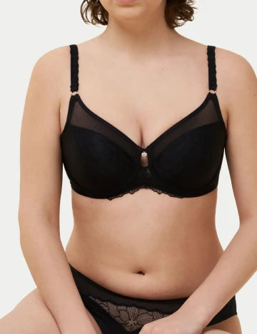 Sutien Florale by Triumph, negru