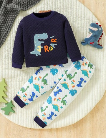 
						Pijama Shein Kids, bleumarin