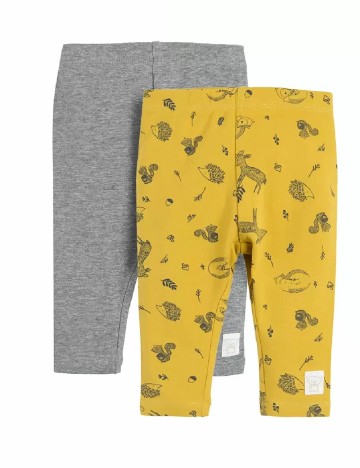 Set colanti 2 perechi Cool Club, gri/galben