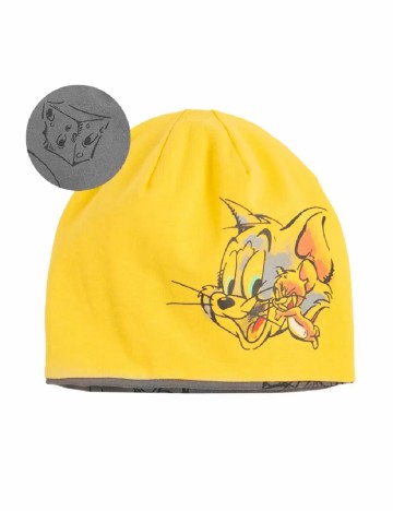 
						Caciula reversibila Cool Club, galben/gri