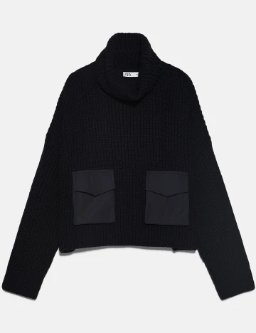 Pulover Zara, negru, L