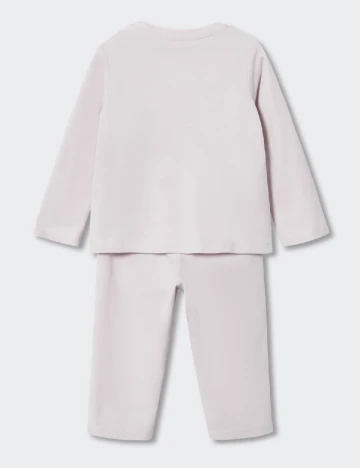 Pijama Mango Kids, roz pal
