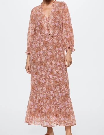 Rochie lunga Mango, floral print