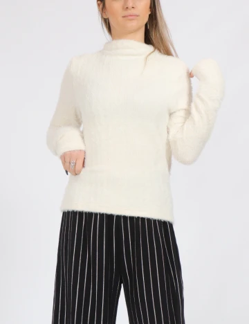 Bluza Noisy May, ecru Alb