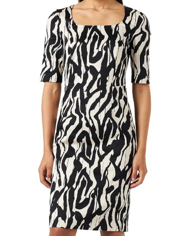
						Rochie scurta Comma, alb/negru