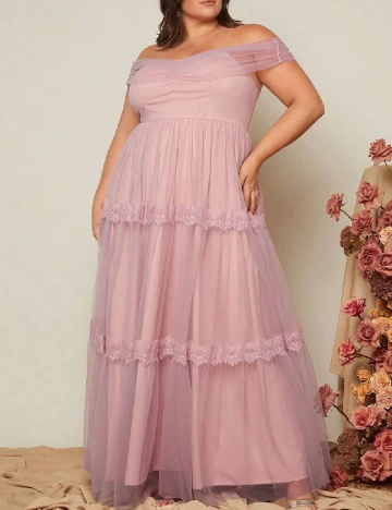 Rochie lunga SHEIN CURVE, roz