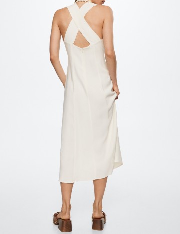 Rochie medie Mango, ecru