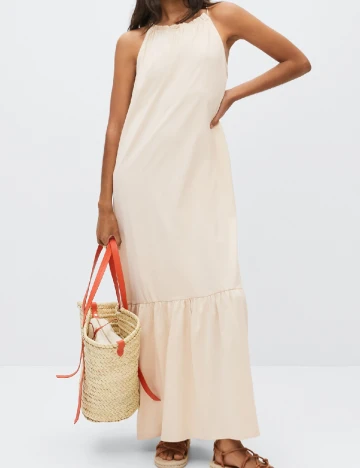 Rochie lunga Mango, crem