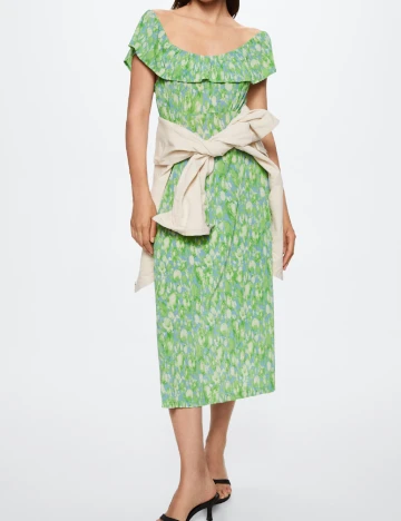 Rochie medie Mango, verde