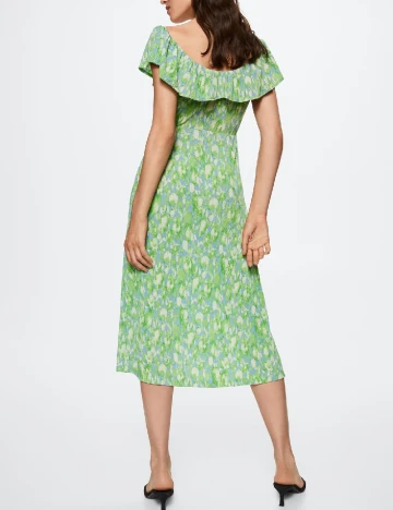 Rochie medie Mango, verde