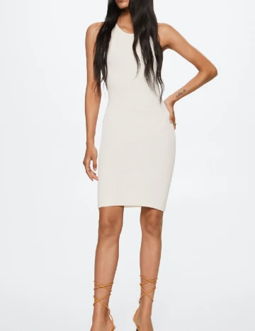 Rochie scurta Mango, crem
