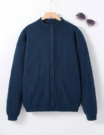 Cardigan Shein Kids, bleumarin