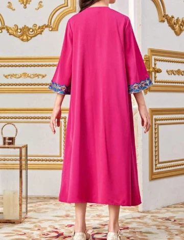 Set Cardigan si rochie Shein Kids, roz/albastru Roz