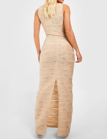 Rochie lunga Boohoo, crem Crem