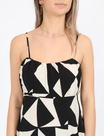 Rochie scurta Only, alb/negru Negru