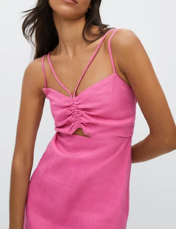 Rochie scurta Mango, roz Roz