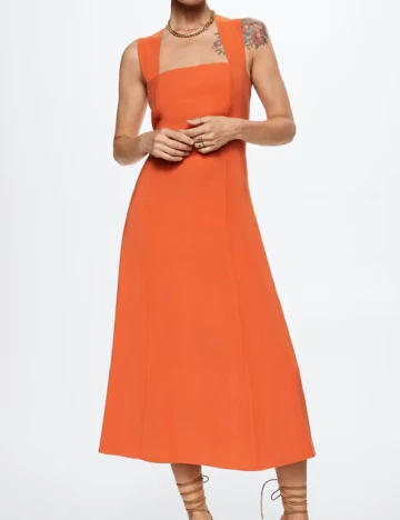 Rochie lunga Mango, portocaliu
