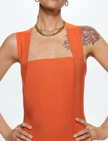 Rochie lunga Mango, portocaliu