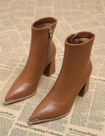 Botine SHEIN, maro