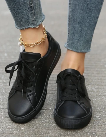 Adidasi SHEIN, negru Negru
