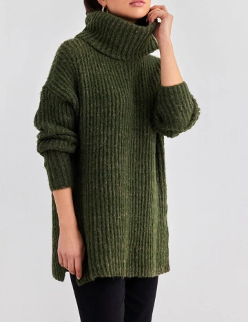Pulover Vero Moda, verde inchis