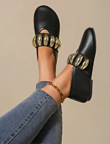 Balerini SHEIN, negru Negru