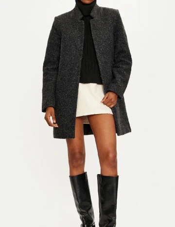 Palton Vero Moda, gri inchis