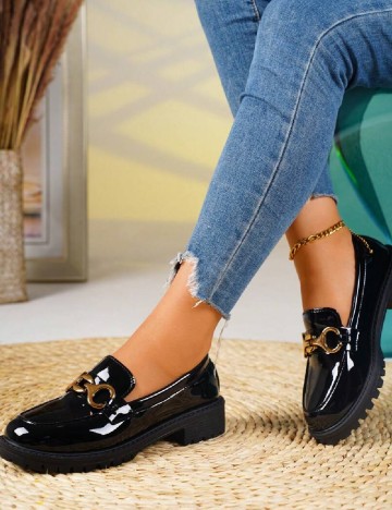 
						Mocasini SHEIN, negru