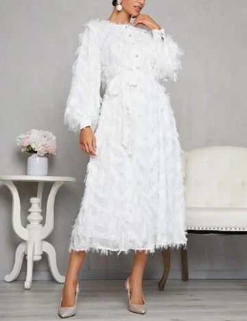 Rochie medie SHEIN, alb