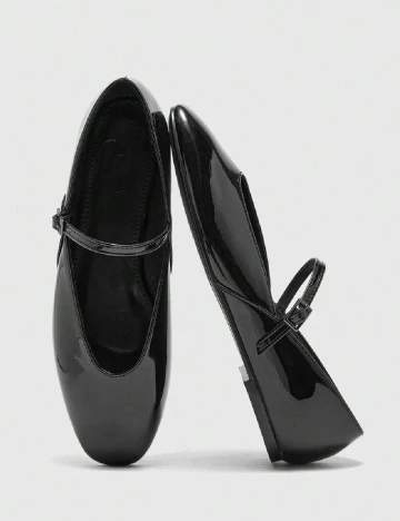 Balerini SHEIN, negru Verde