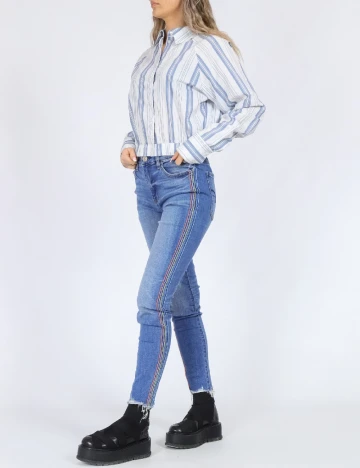 Camasa Jack&Jones, alb/albastru