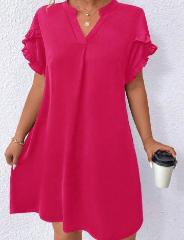 Rochie scurta SHEIN CURVE, roz